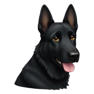 black german shephard sticker