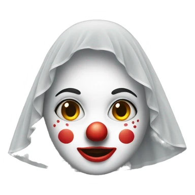 Clown with veil sticker