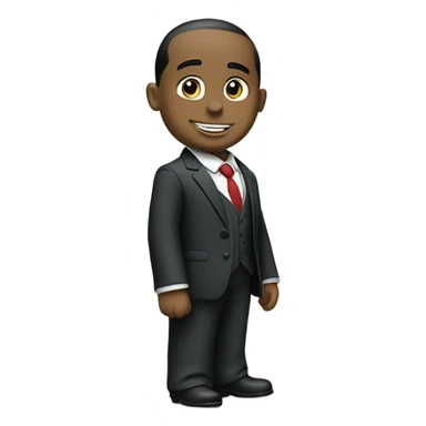 thomas the tank engine wearing a suit with an American flag sticker