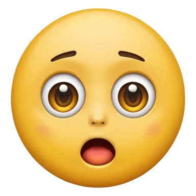 Emoji in shock yellow sticker