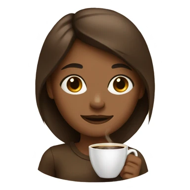 A girl with coffee b and ow sticker
