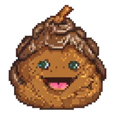 poop emoji with a smiling face sticker