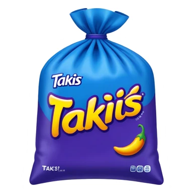 Blue heat takis bag sticker