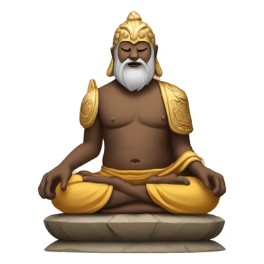 Budda is meditating with head of Odin sticker