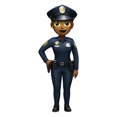 Black female police officer with banana as a weapon sticker