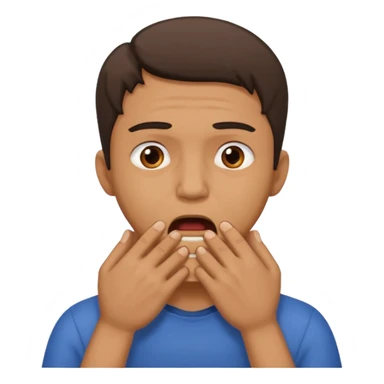 Emoji using this 🙎‍♂️ but I want him holding his throat with 2 hands sticker