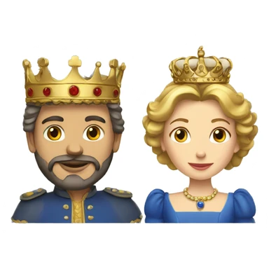 King and Queen of France sticker