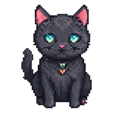 cute black cat sticker
