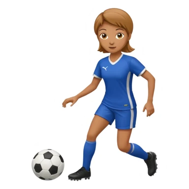 female soccer mentor dribbling a soccer ball sticker