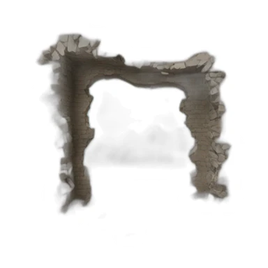 destroyed wall sticker