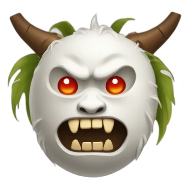 oni head with coconut sticker