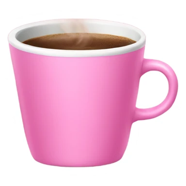 Coffee in a pink mug sticker