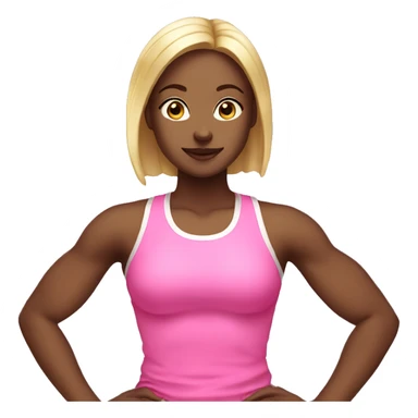 Gym girl pink sticker