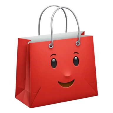 shopping bag red sticker