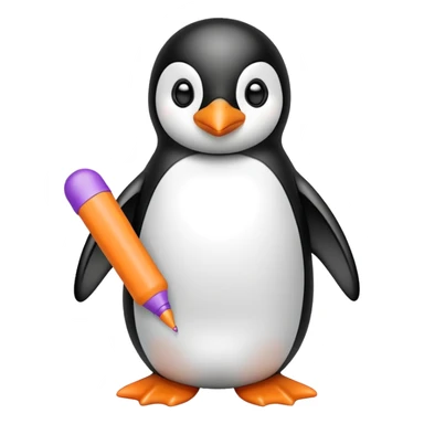 penguin holding dildo sticker