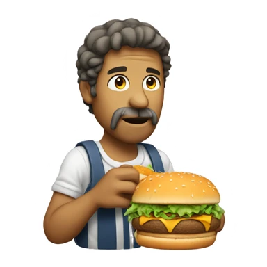 tramp eating burger sticker