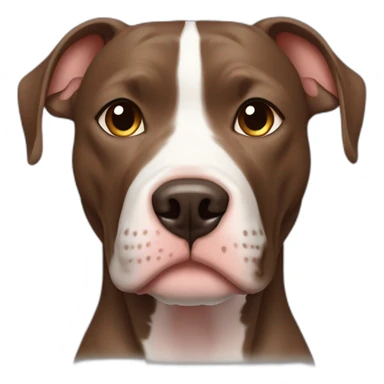 a female pitbull dog, brown with light colored eyes sticker