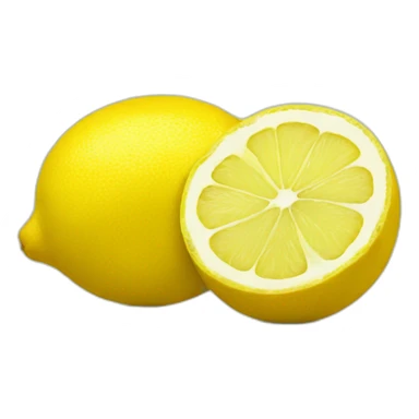 cutted lemon sticker