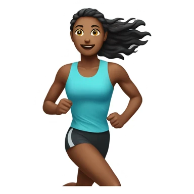 Fit girl running sticker