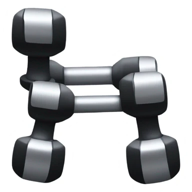 black and silver dumbell  sticker