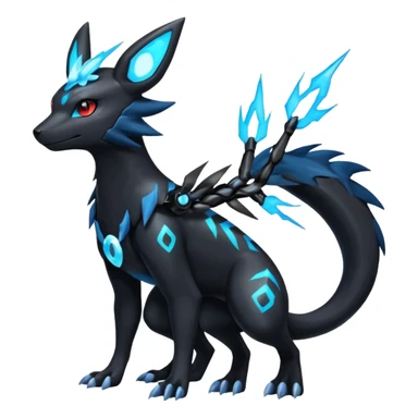 Salandit-Zekrom-Umbreon-Silvally-fusion (full body) sticker