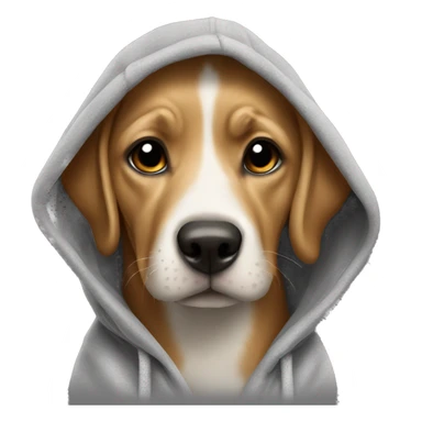 Dog wearing a hoodie ￼ sticker