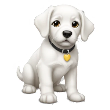 White puppy sticker