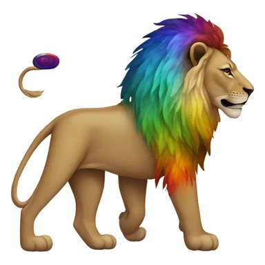 Lion with chakras sticker