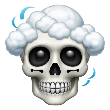 Calavera con nubes sticker