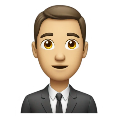 businnes man thinking sticker