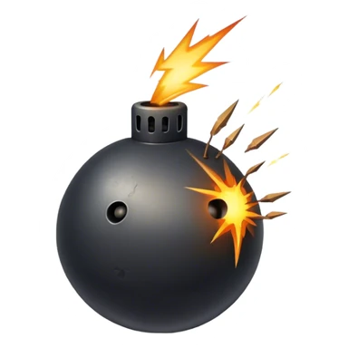 bomb with spark sticker