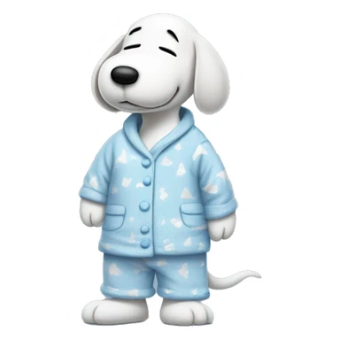 Snoopy in pajamas  sticker