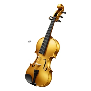 Create a sophisticated and elegant emoji that represents orchestration and arrangement. The design should feature a conductor’s baton, musical notes, and a symphonic score, symbolizing the process of arranging and orchestrating music. Incorporate instruments like a violin, trumpet, and piano keys subtly in the background, representing different sections of the orchestra. Use classical and refined colors such as gold, deep red, and black to evoke the grandeur and precision of orchestration. The background should be transparent. sticker