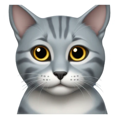 Gato  gris oscuro azul sticker