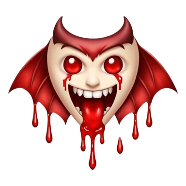 Vampire fangs dripping blood sticker
