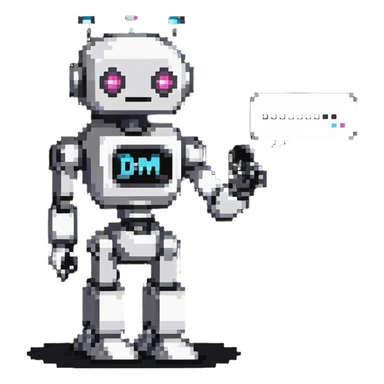Instagram DM with robot assistant suggesting message replies sticker