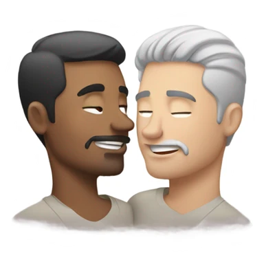 Two white men cuddling sticker