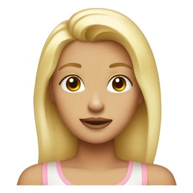 Blond girl with heart eyes sticker