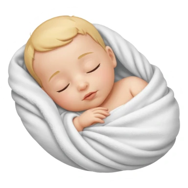 Baby sleeping in a blanket sticker
