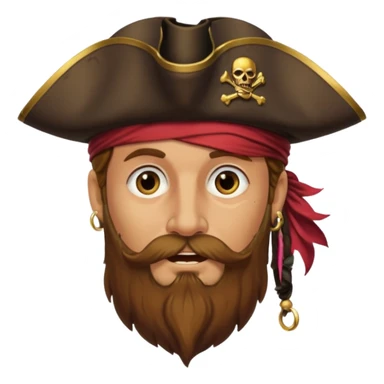 create a flabbergasted pirate sticker