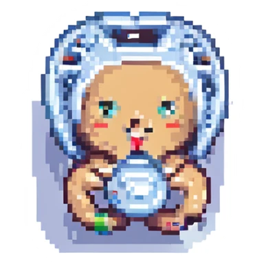 pixel art pacifier sticker