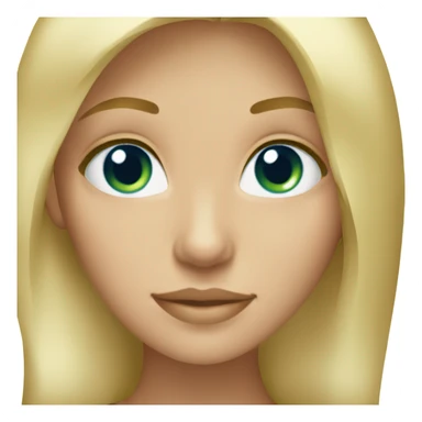 Blonde girl with blue-green eyes sticker