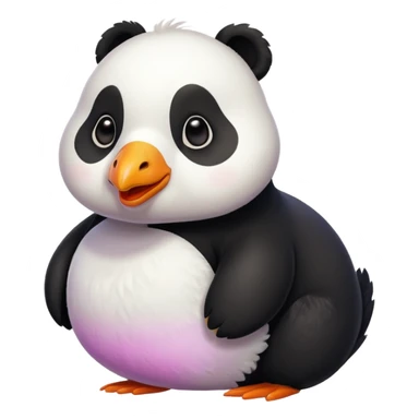 Goose and panda mix colourful  sticker