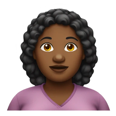 fat black woman sticker