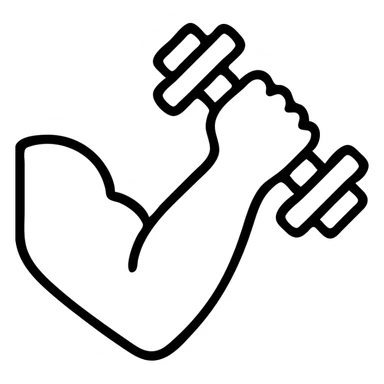 muscular arm holding a sport weight  sticker