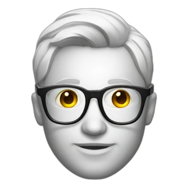 Horny man wearing glasses sticker