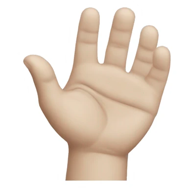 open palm prayer emoji with fingers in a grabbing position sticker