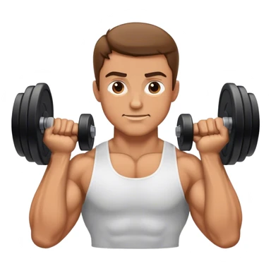 guy doing bicep-curls sticker