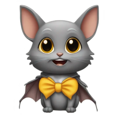 chat chauve souris  sticker