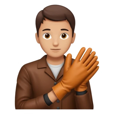 putting on glove sticker